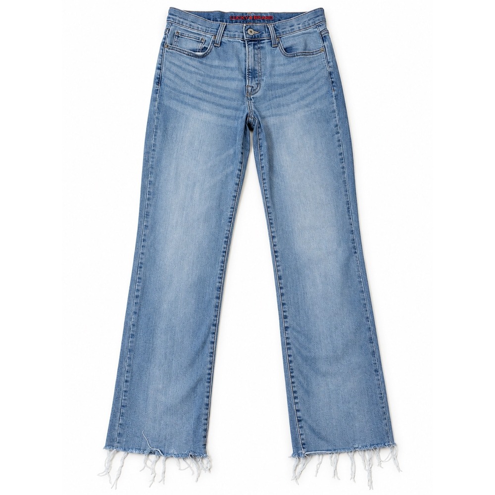 Lucky Brand Sweet Mid Rise Straight Raw Hem Jeans Blue 8/29A